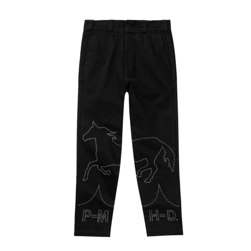 POST MALONE x H-D MEN'S STUDDED HORSEPOWER DENIM PANTS FRONT